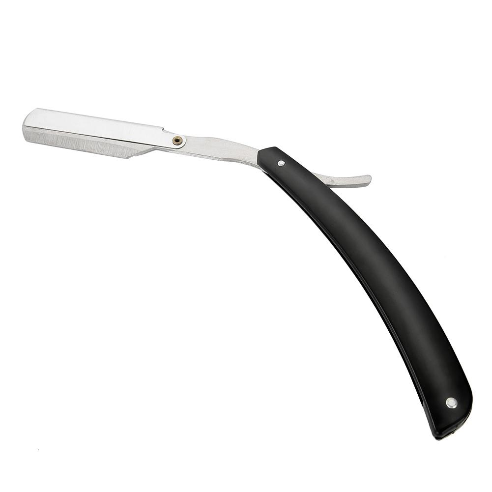 Barber Straight Professional Stainless Steel Folding Hair Clipper for Barbers and Hairdressers Black 6.3 to 9.7 Inch 1 Piece