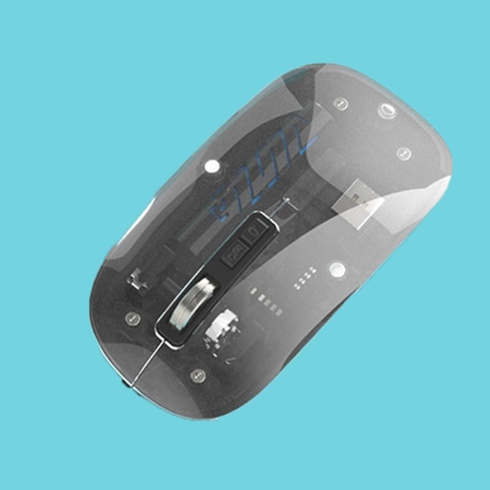 Transparent 2.4G Wireless Mouse Bluetooth Rechargeable Mouse Laptop Wireless Mouse PC