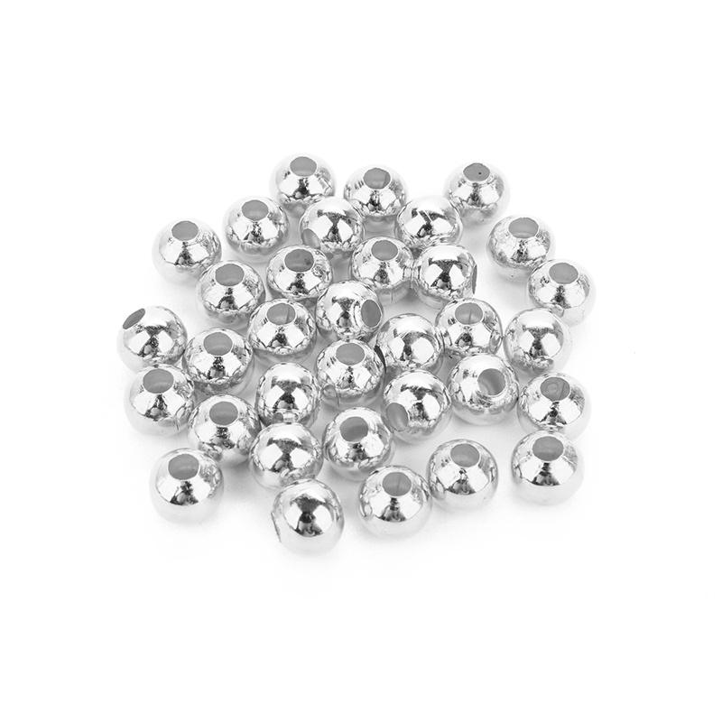 Louleur High Quality Round Tone Metal Beads Smooth Ball Spacer Beads for Jewelry Making Iron Beads DIY Bracelet Necklace