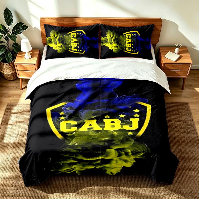 Club Atletico Boca Juniors (5) 3pc set suitable for master bedrooms soft and comfortable an ideal gift for family and friends Includes one duvet cover