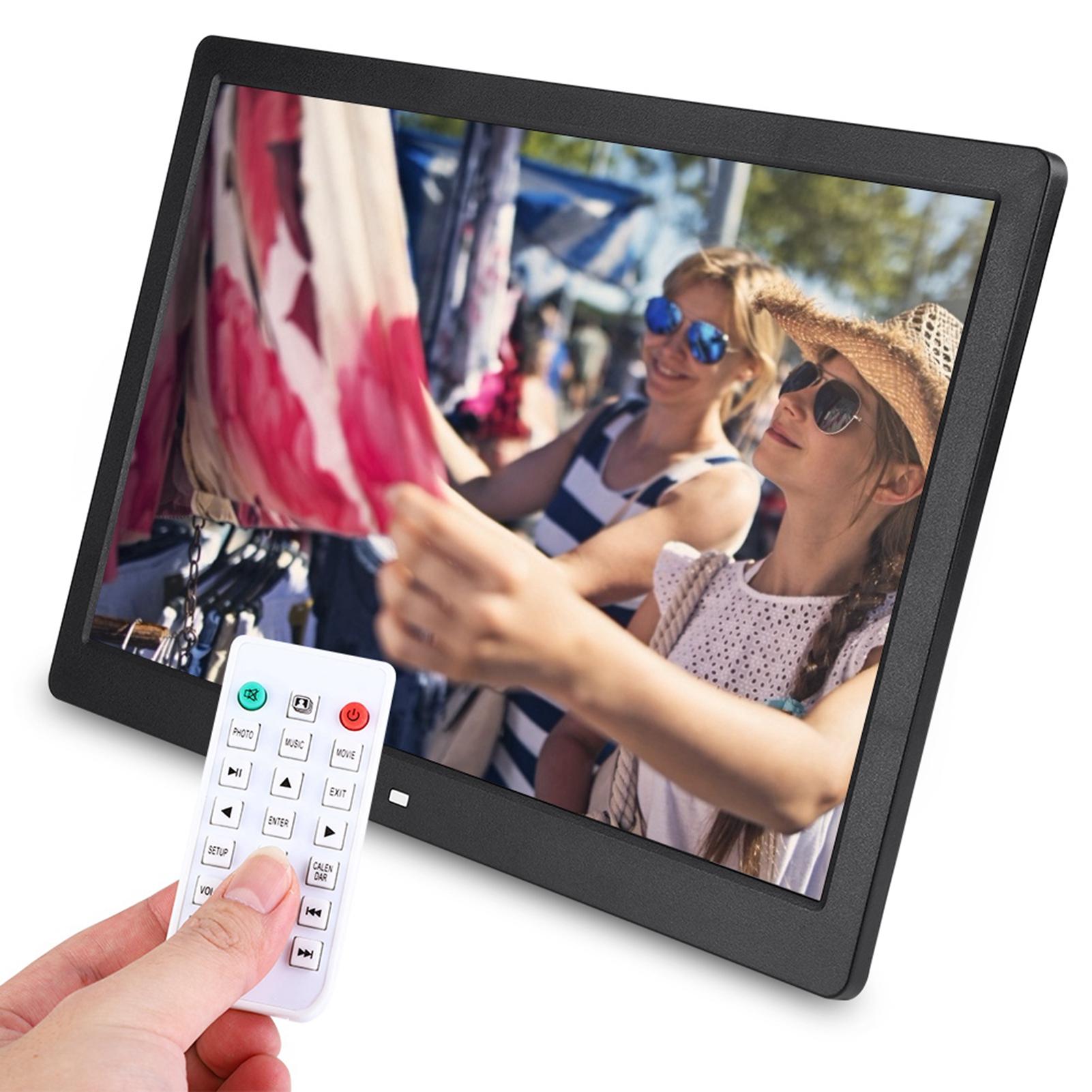 

15.4-дюймовая цифровая фоторамка 1280*800HD с будильником и пультом дистанционного управления (черный) EU PLUG чёрный