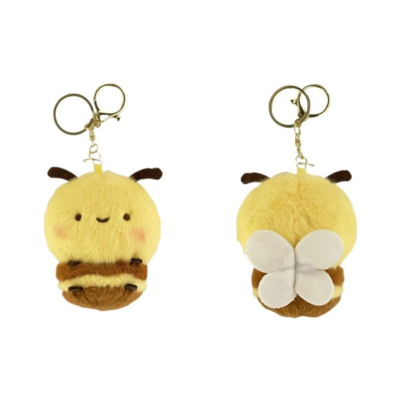 Bee Plush Doll Keyring With Short Plush Material For Children School Bag Decor