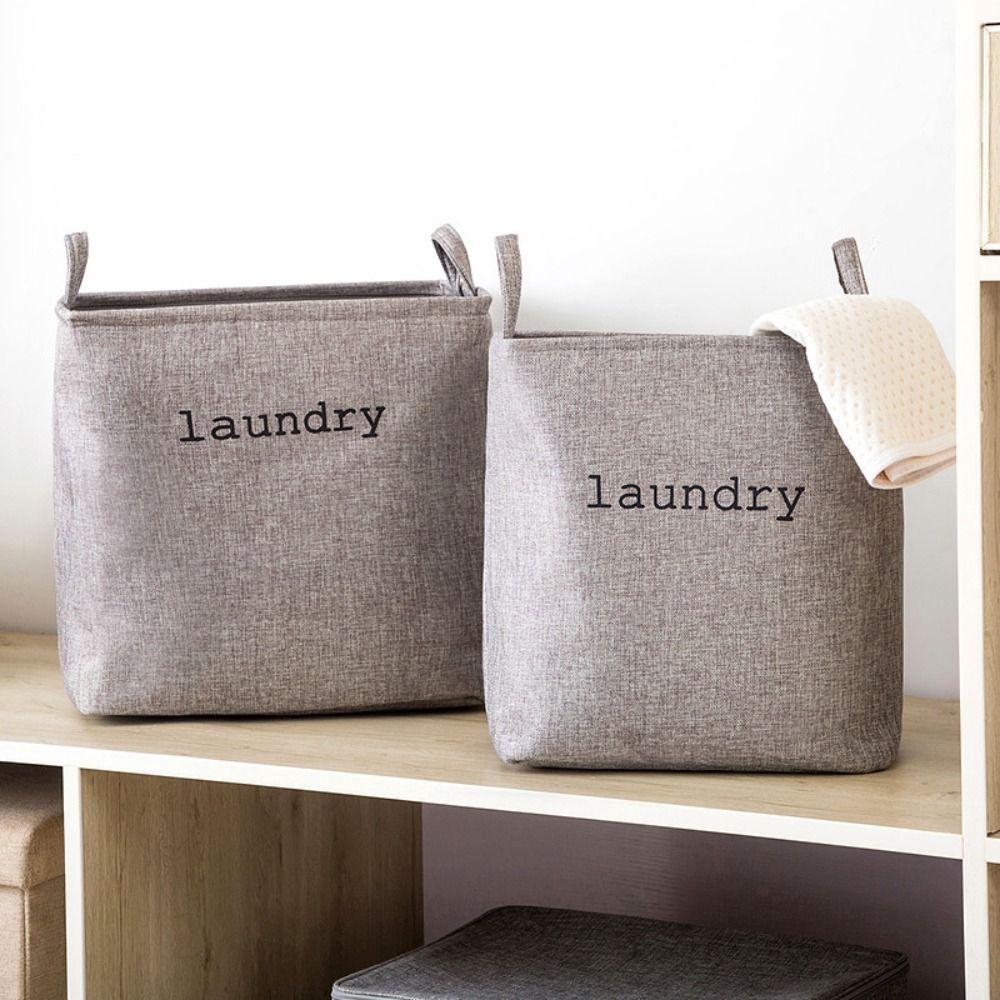EVA Dirty Clothes Storage Basket Foldable Jute Clothes Storage Basket Toys Organizer  for Home