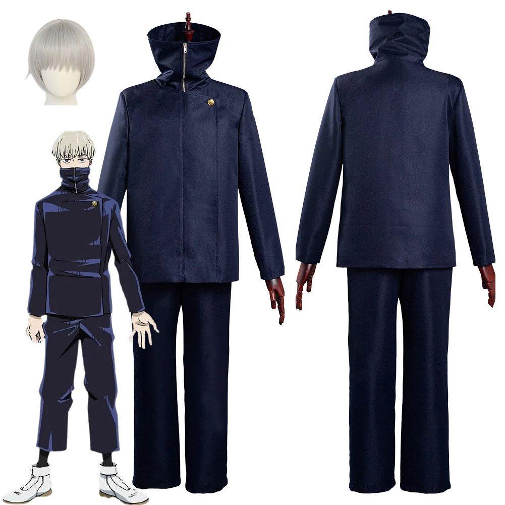 Jujutsu Toge Kaisen Inumaki Cosplay Costume Wig Toppants Halloween Suit Uniform