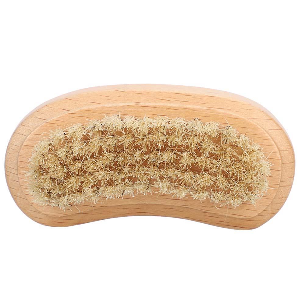 Double Sided Nail Brush, Beech Brush for Removing Dead Skin and Cleaning Cuticles, with Narrow and Wide Brush Sides for Salon