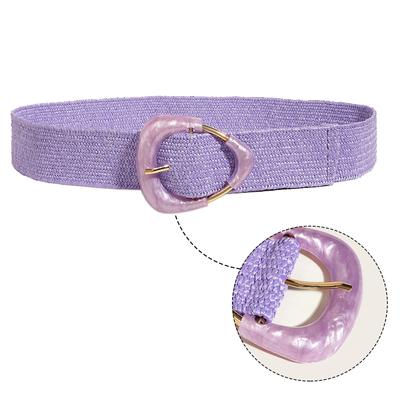 Rattan Woven Belt Women Wide Waist Belt Dress Woven Bohemians Styles Belt for Casual Wear