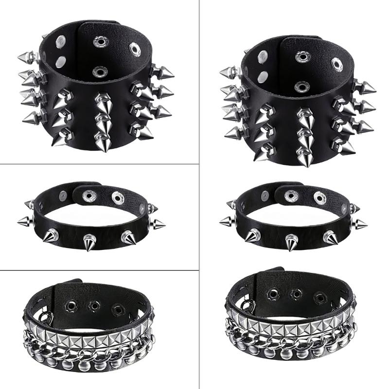 Braccialetto in Pelle Multistrato Fatto a Mano Braccialetto da Polso alla Moda Gioielli Eleganti da Festa Braccialetti alla Moda da Donna per Feste Quotidiane