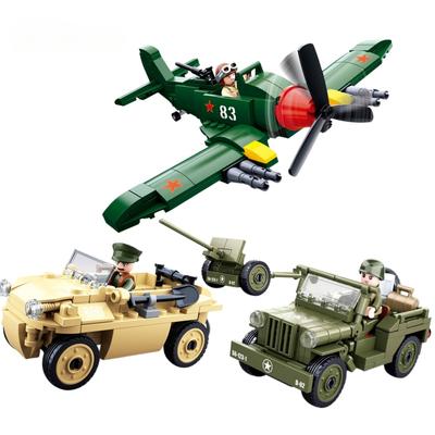 Militär Ww2 Weltkrieg II Sowjetunion Il-2 Angriff Flugzeug Kämpfer Armee Waffe Junge Flugzeug Bausteine Spielzeug Ziegel