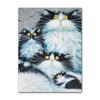 Abstract Longhair Cat Oil Painting On Canvas Cute Kitty Posters and Prints Animal Wall Art Pictures for Living Room Home Decor