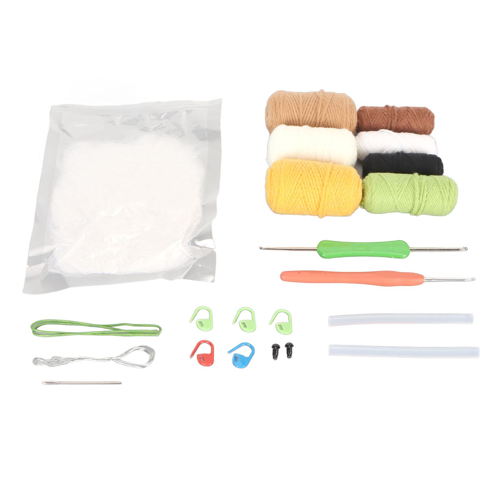 

Crochet Potted Panda Kit with Crochet Hook Yarn Stuffing DIY Learn to Crochet Animal Starter Kit