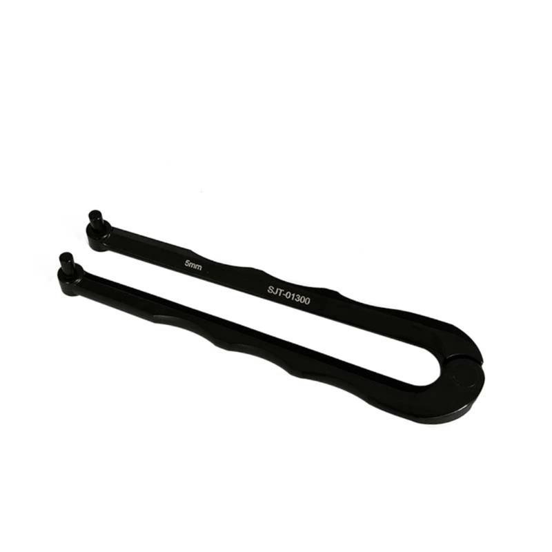 Adjustable Double-Pin Spanner Wrench with 180mm Opening Tool Steel Construction for Installing and Removing Round Nut Holed Locking Nut