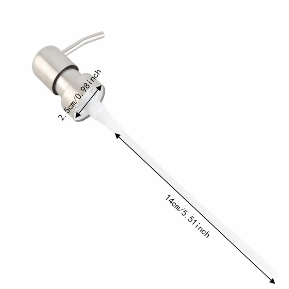 Rust Proof Pump Replacement Head Stainless Steel Soap Dispenser Pump Bathroom Kitchen Use