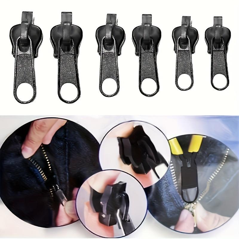 

12-Pack Zipper Repair Kit, Portable Quick-Fix Clasps, Easy Install Universal Design, Suitable for Luggage & Clothing, Black 12pcs чорний