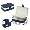 Portable Jewelry Box Jewelry Organizer Display Travel Jewelry Case Boxes Button Leather Storage