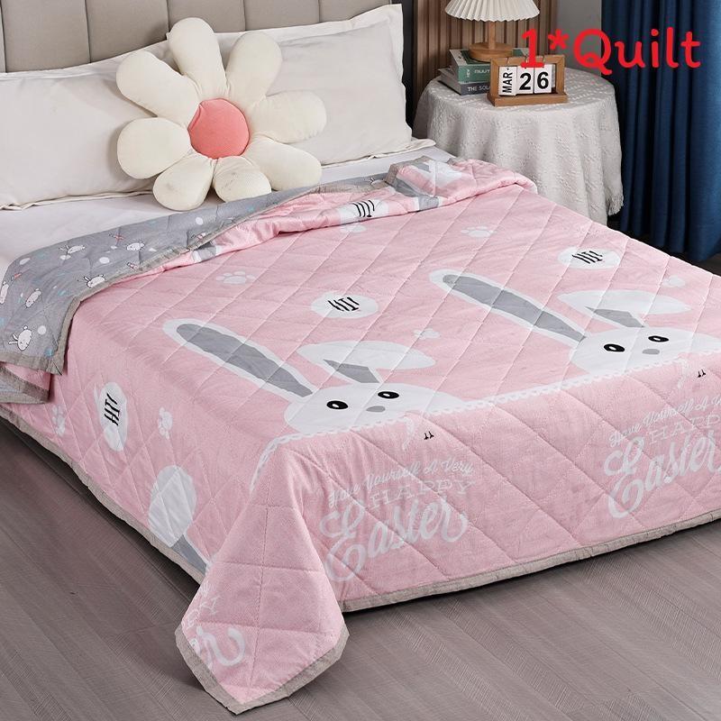 Summer Plant Animal Pattern Prints Duvet Quilt Bedding For Student Washable Room