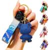 Unique Metal Keyring Color Changing Bear Resin Keychain Pendant for Couples and Friend