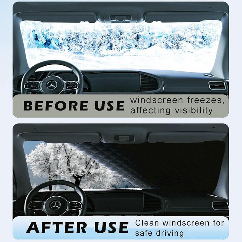 Magnetic Car Front Windscreen Cover Snowproof Car Windshield Sun Shade Anti Frog Waterproof Protector Cover Car Accessories