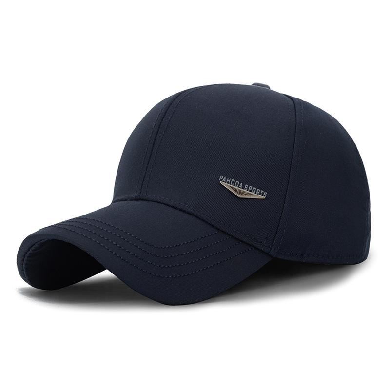 

Весенне-летняя мужская шляпа, уличная солнцезащитная кепка, Snapback, шляпа с солнцезащитным козырьком, шляпа для рыбалки, козырек темно-синий