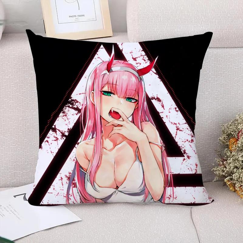 Cushion Cover  Darling in the FranXX Decorative Pillowcases  Fall Decor Pillowcase Car Decoration Pilow Cases Pillow