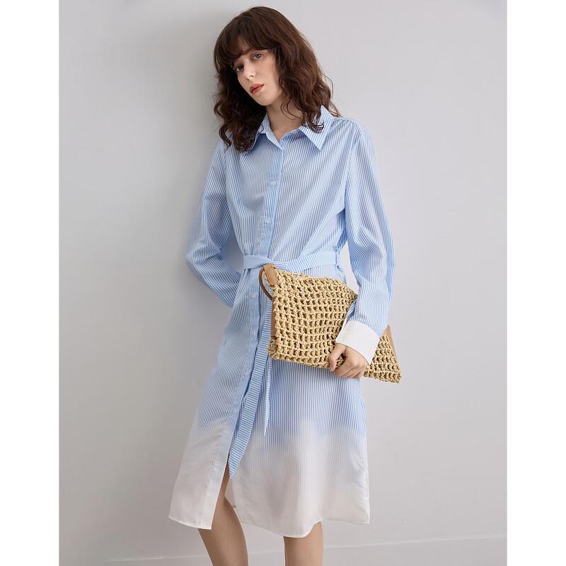 Demana Gradient Stripe Commuter Dress