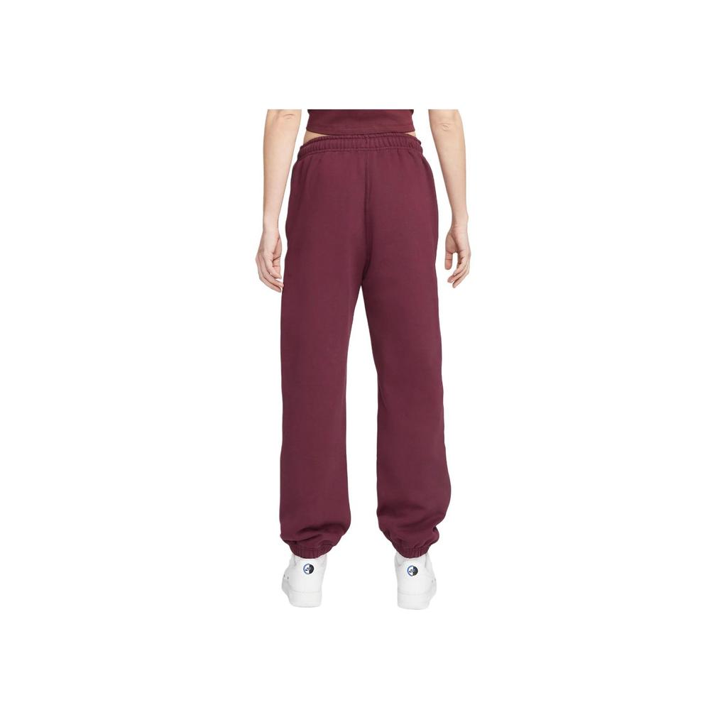 Nike Elastic Waist Logo Print Loose Casual Pants Women bottoms Dark-Chestnut CW5565-681
