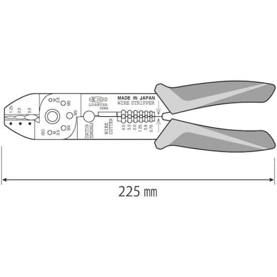Lobtex Electrical Crimping for Insulated Crimp Terminals Tool, FK4A,