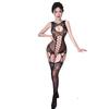 Sex Underwear Suspender Sexy Black Hollow Open Gear One-piece Mesh Stockings Jacquard Mesh 0