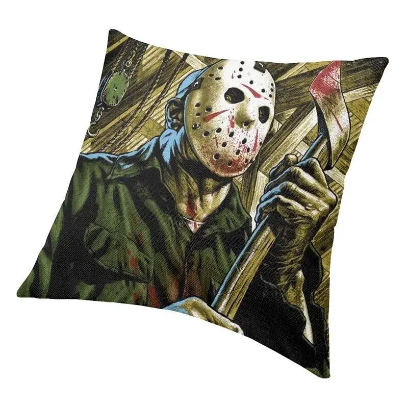 Horror Movie Character Killer Throw Pillow Cover Home Decor 3D Print Halloween Film Cushion Covers For Sofa Bedding Pillowcase