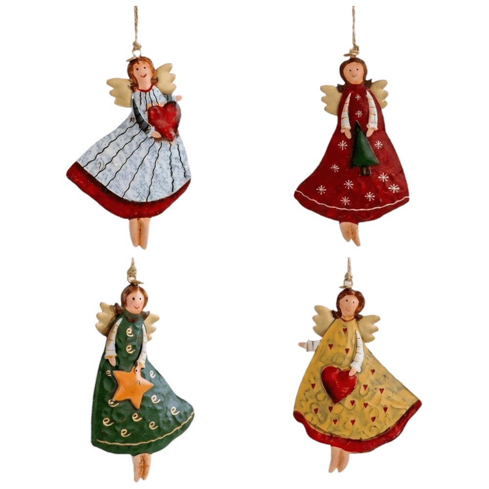 1 pcs DIY Crafts Wooden Christmas Tree Decor 1D Flat Colorful Design Girl-Shaped Pendant Ornaments Xmas Decor Xmas