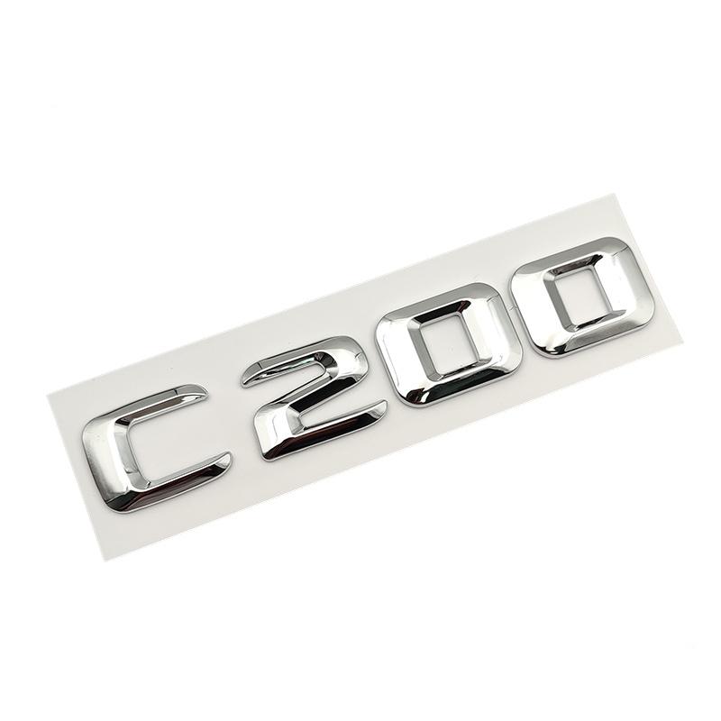3D ABS Chrome Car Rear Trunk Emblem Badge Letters C180 C200 C220 C250 C300 C350 4MATIC Logo For W205 W204 Accessories