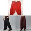 Men Cotton Lantern Pants With Drawstring Waist For Casual Autumn Wear