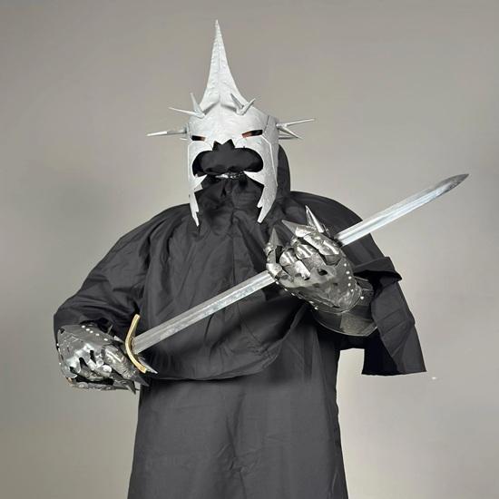 Nazgul Costume Halloween Outfit Ringwraith Robes Rider Costume Gowns Ring Wraith Cosplay Witch King of Angmar Medieval Armor Gift