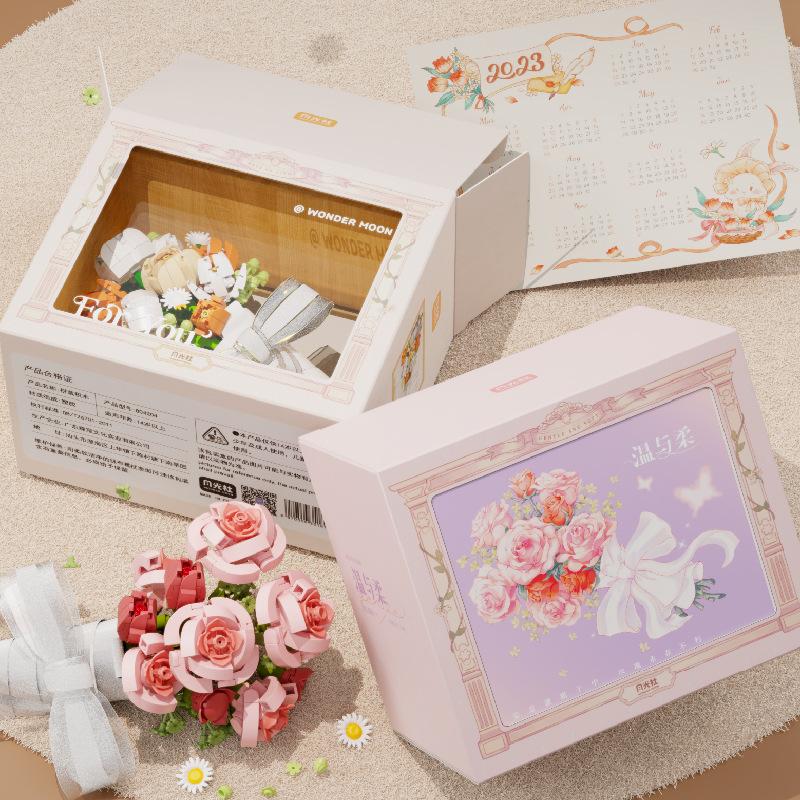 Building Blocks  Bouquets  Photo Frames  Decorative Micro-particle Assembled Toys  Holiday Gifts for Girls