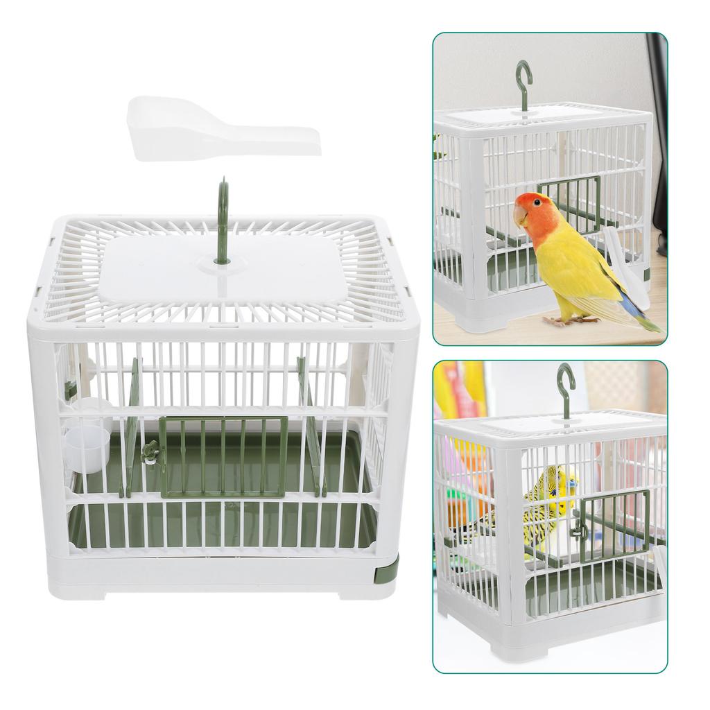 Foldable Bird Travel Cage Parrot Portable Carrier Stand Easy Transport Parakeet Small Birds Travel Cage Parakeet Cages