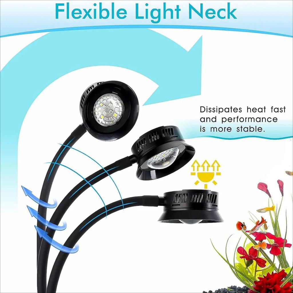 30W Aquarium LED Reef Light Dimmable Full Spectrum Marine Fish Tank Light Saltwater Nano Aquarium LPS SPS Lighting System