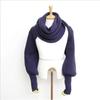 Autumn and winter popular wool scarf men and women extended scarf shawl with sleeves knitted scarf solid color