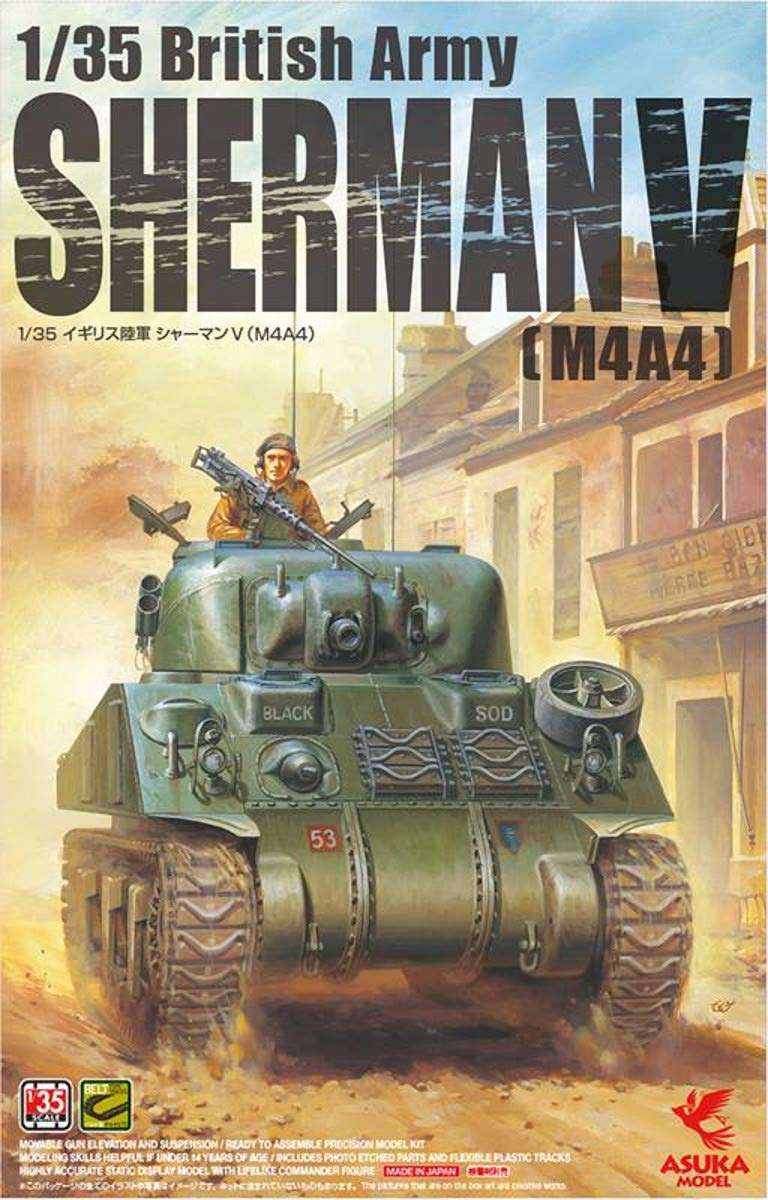 

Пластиковая модель танка Sherman 5 M4A4 британской армии Zymise Asuka (ASUKAMODEL) 1/35 35-016 серый