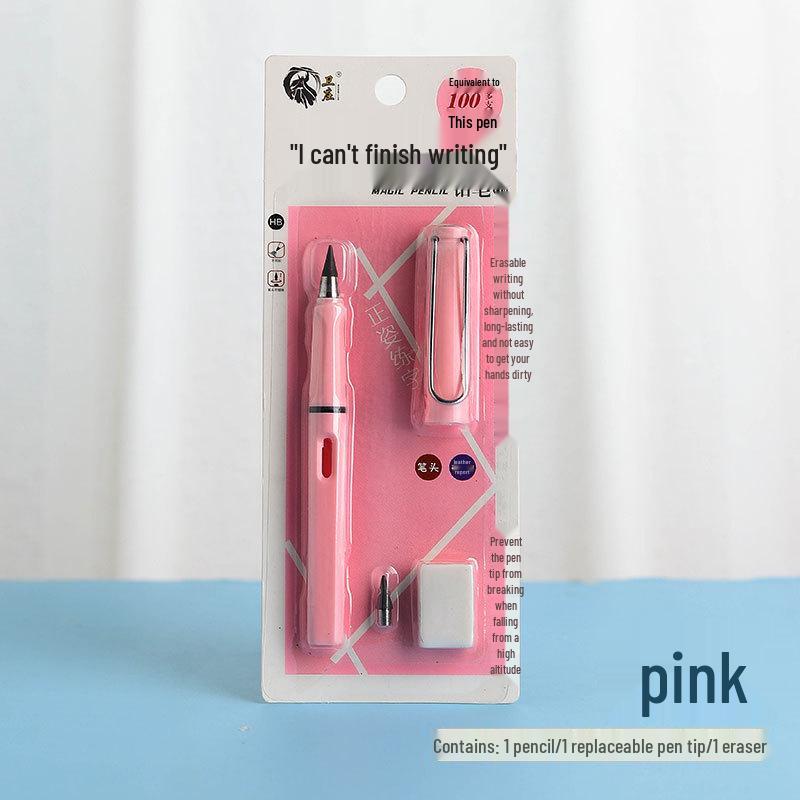 Black Tech Eternal Pencil: No Sharpening, No Ink, Break-Resistant Lead, Posture-Correcting Drawing Tool