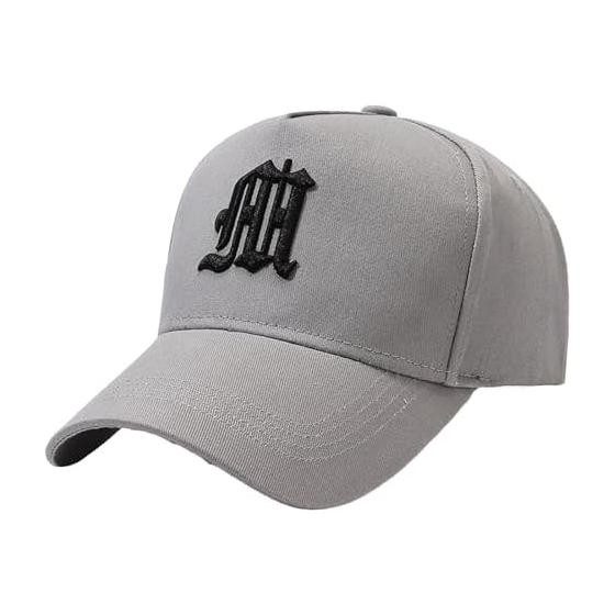 [SLOW & MELLOW] Cap English Logo Unisex Casual Baseball Cap Hat Old English Size Adjustment Simple Street Style CAP 5 Colors