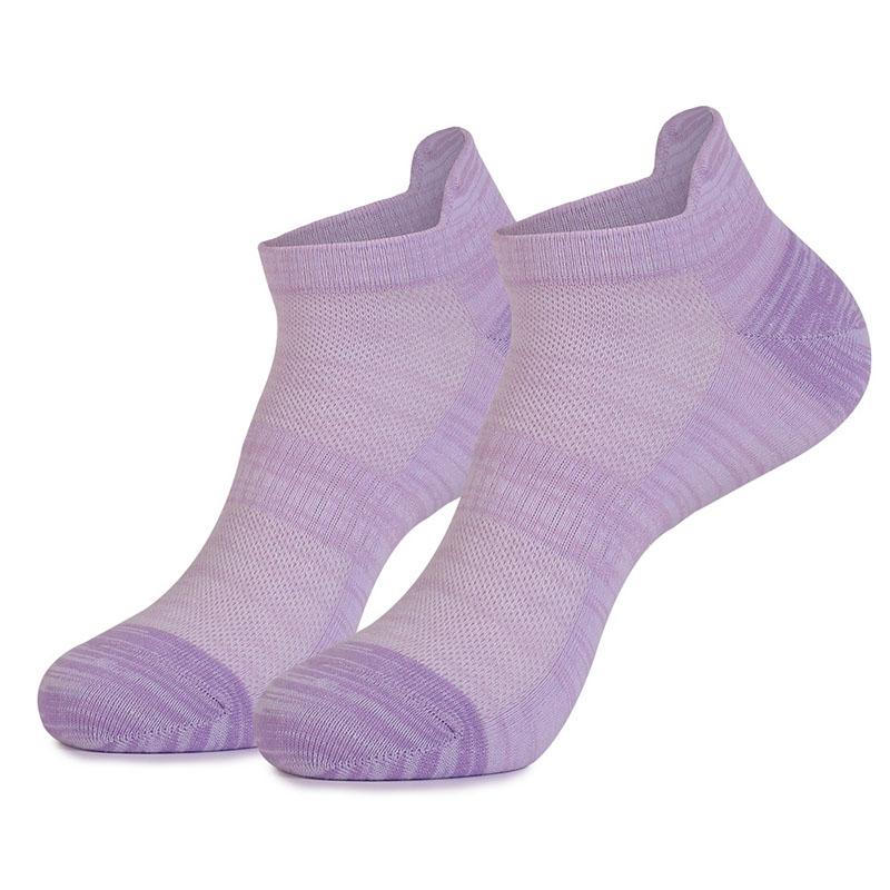 6 Pairs Women Cotton Running Ankle Socks Spring Summer Thin Breathable Invisible Tab Boat Low Cut Socks