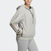 Adidas Originals Solid Color Half-Zip Sports Jacket Women Jackets Gray HE6596