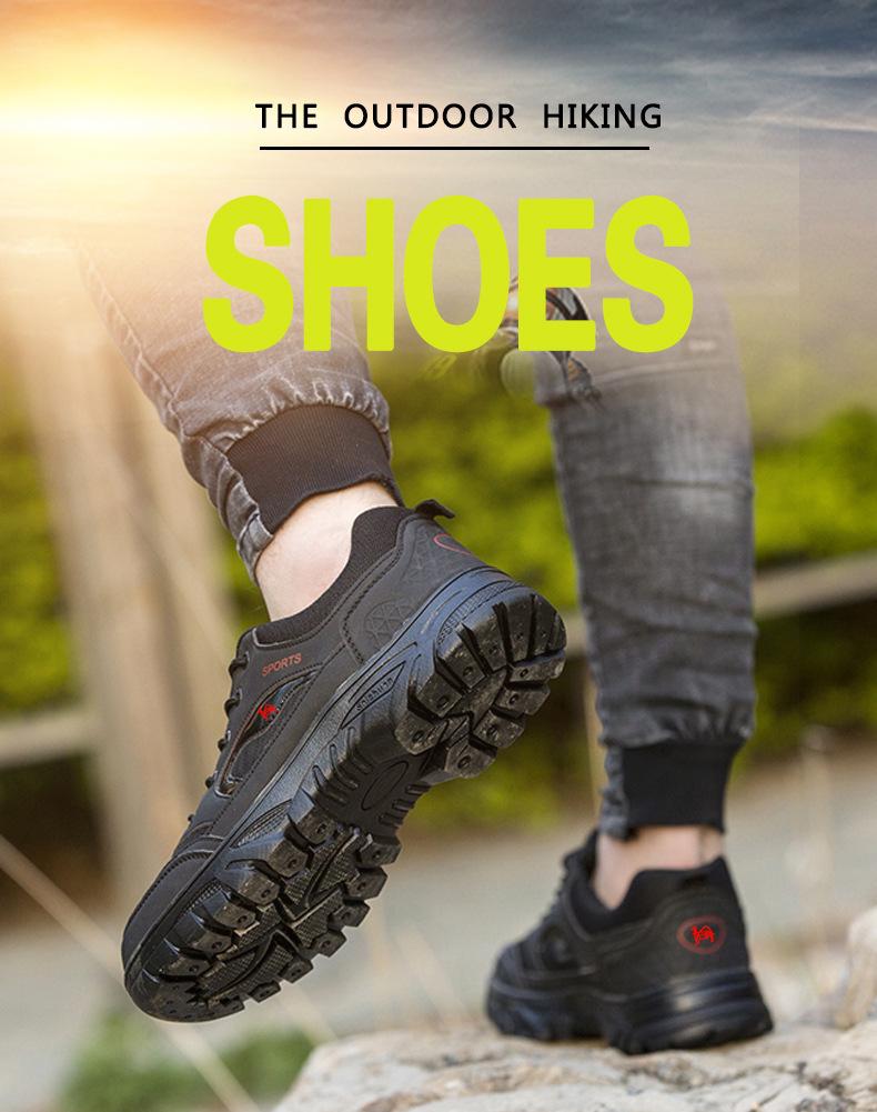 Men's Plus Size Round Toe Hiking Shoes - Trendy, Comfortable, Casual Outdoor Footwear for All Seasons
