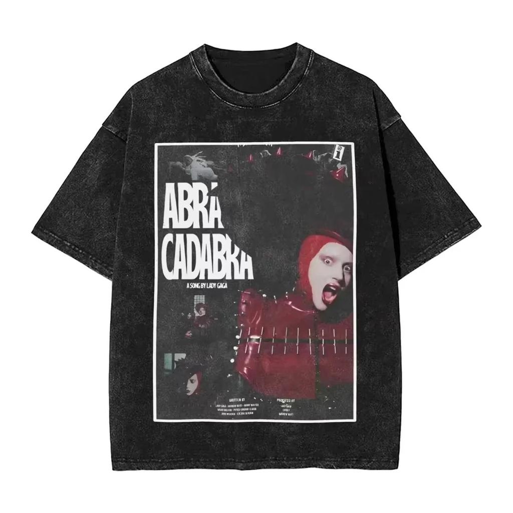Lady Gaga GAGA Drip Font Graphic Unisex Heavyweight Cotton Vintage Black Streetwear T-Shirt