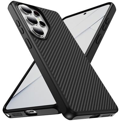 Kratzfeste Carbonfaser-Textur Hülle für Samsung Galaxy S26 Ultra S25 Plus S24 S23 Ultra Bequeme Handyhülle Funda