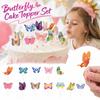 Butterfly 12 Pack for Birthday Party Decorations - Small Picks for Cupcakes
