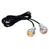 [Pack of 2] Waterproof Large LED Spotlight, Yellow, 0.7 V, 0.7 Inches (18 Mm) (Silver Socket)