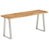 Bank Baumkante 105 Cm Solid Acacia Wood