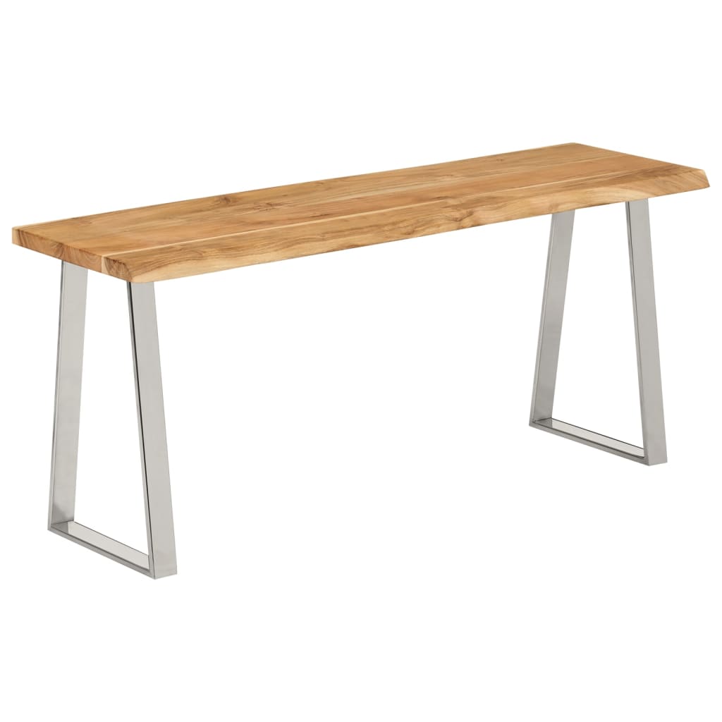 Bank Baumkante 105 Cm Solid Acacia Wood