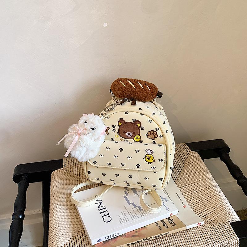 Schoolbag Cute Mini Backpack Women's 1011 New Niche Design Small Backpack Student Schoolbag Versatile Doll Pendant