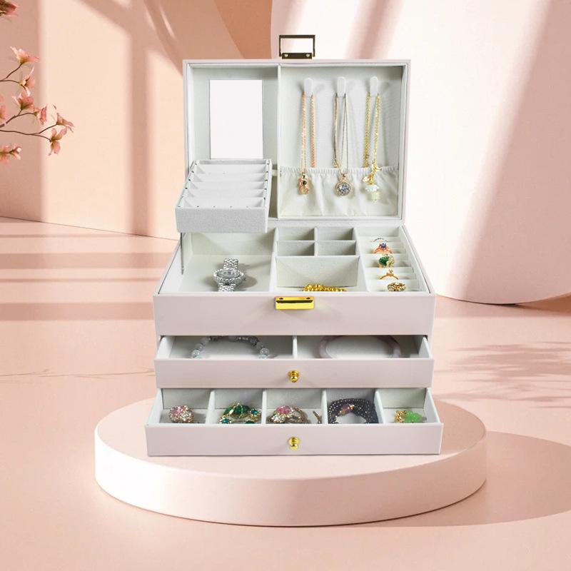 Portable Jewelry Box European Princess Travel Korean Hand Jewelry Jewelry Bag Earrings Ring Small Storage Box